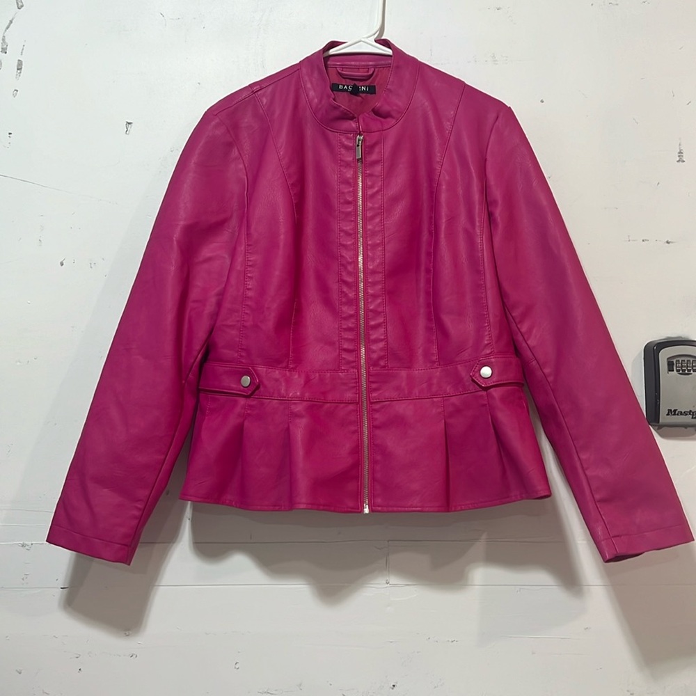 Baccini Magenta Faux Jacket XL
